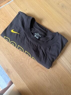 Nike Black Short Sleeve Tee with Yellow Logo